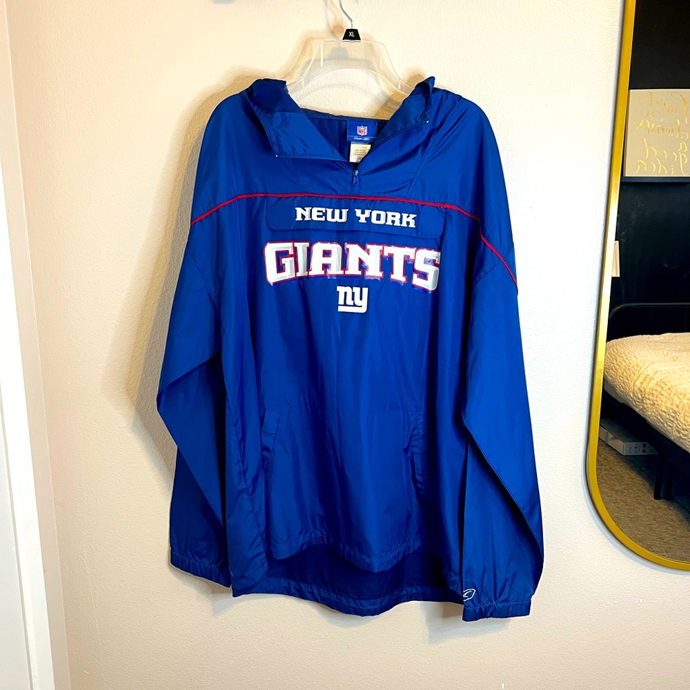 Mens Large Reebok Polyester NY Giants Jacket